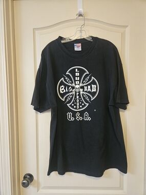 Motorcycle Riders Black Graphic Crewneck T-Shirt